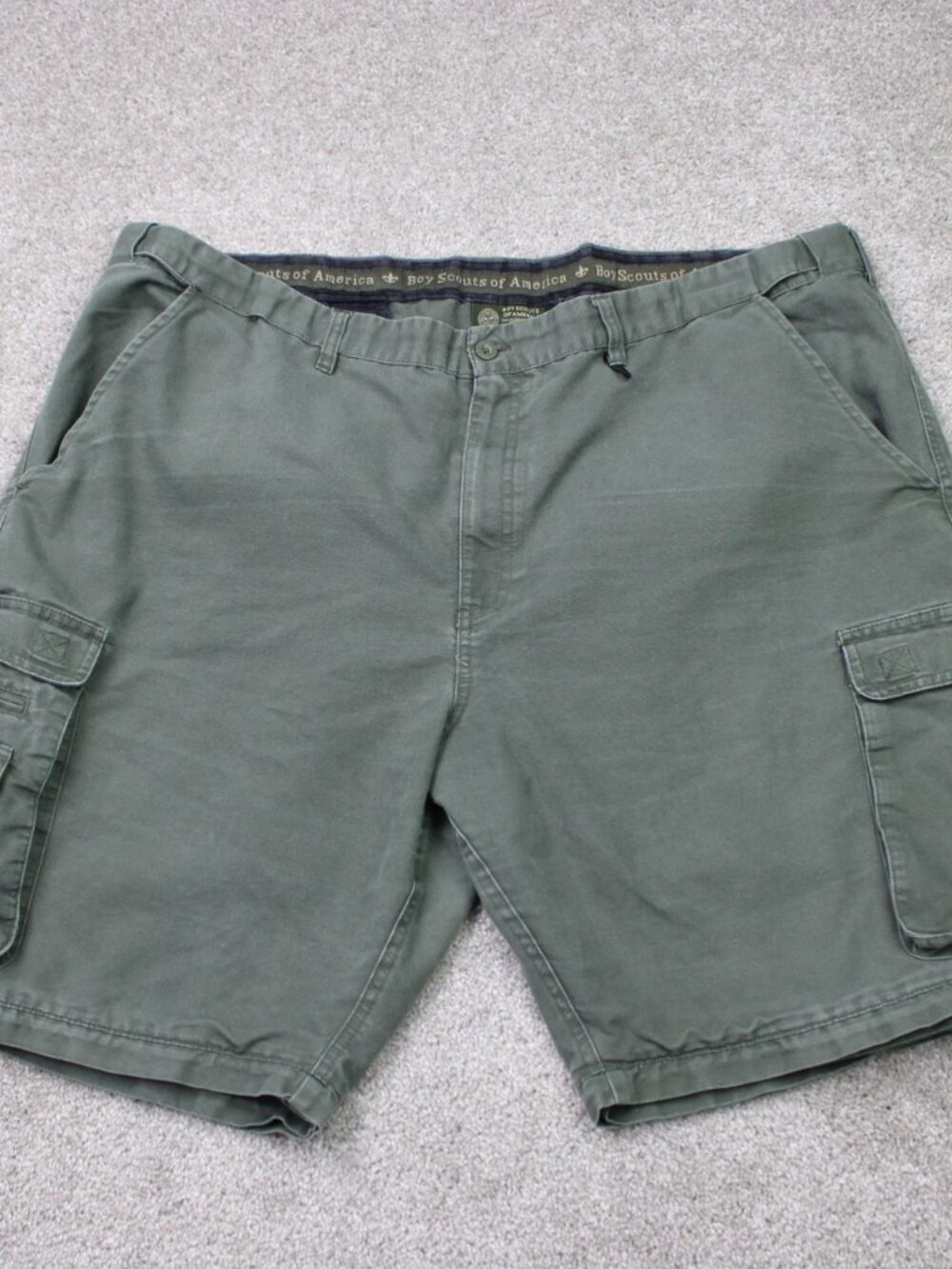 Boy Scouts of America Shorts Womens 22w Green Cargo Convertible TOP ONLY Chino